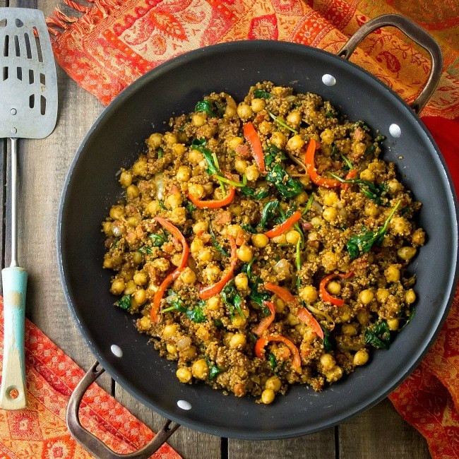 Quinoa Indian Recipes
 Indian Quinoa and Chickpea Stir Fry