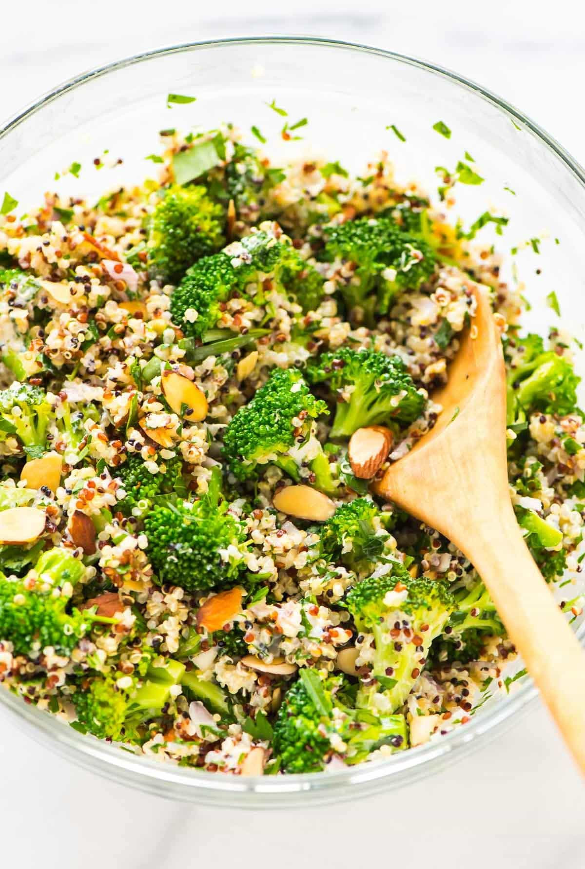 Quinoa Recipes Salad
 Broccoli Quinoa Salad with Creamy Lemon Dressing