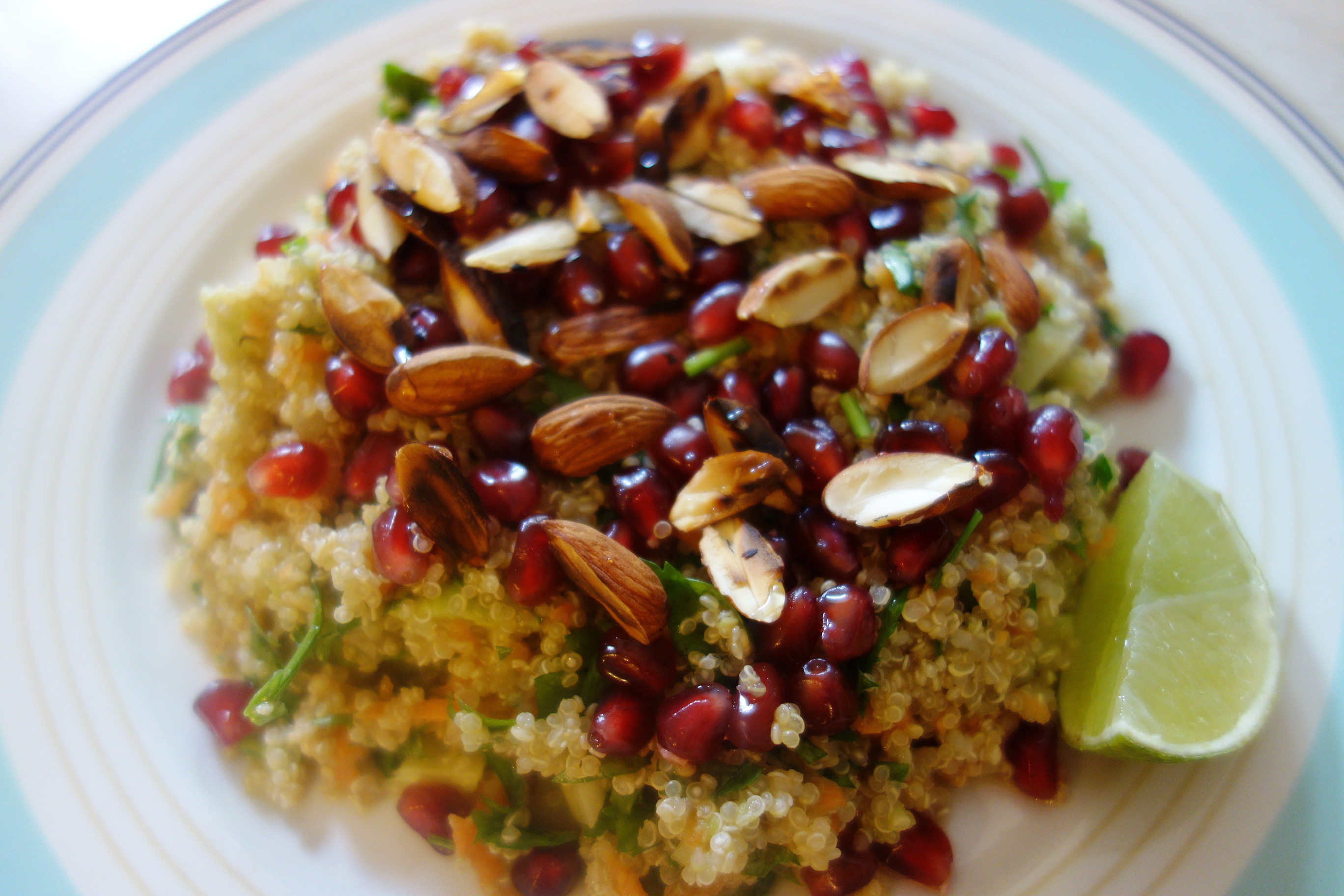 Quinoa Salad Dressing
 Pomogranate and Avocado Quinoa Salad with Sweet Tahini