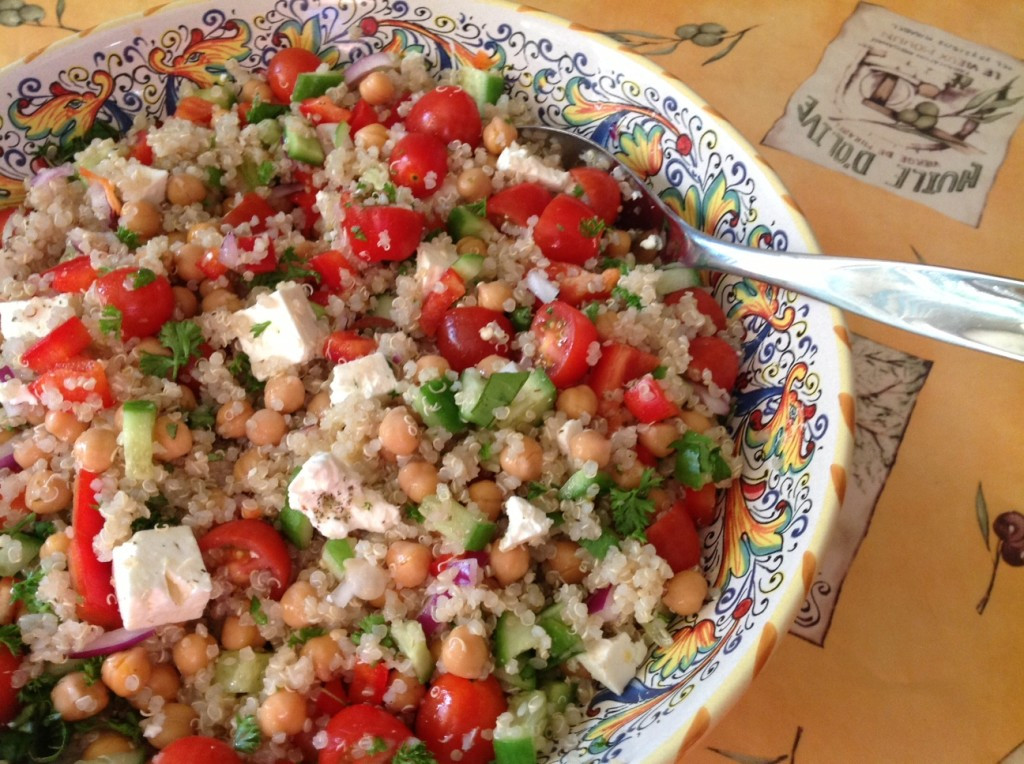 Quinoa Salad Feta
 Chickpea Feta Quinoa Summer Salad Recipe