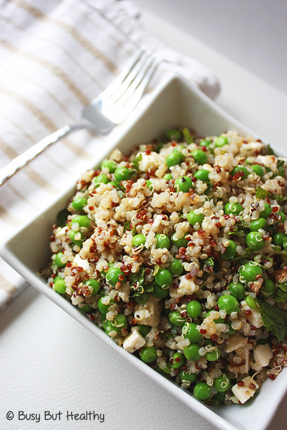 Quinoa Salad Feta
 Quinoa Salad with Peas Mint and Feta Busy But Healthy