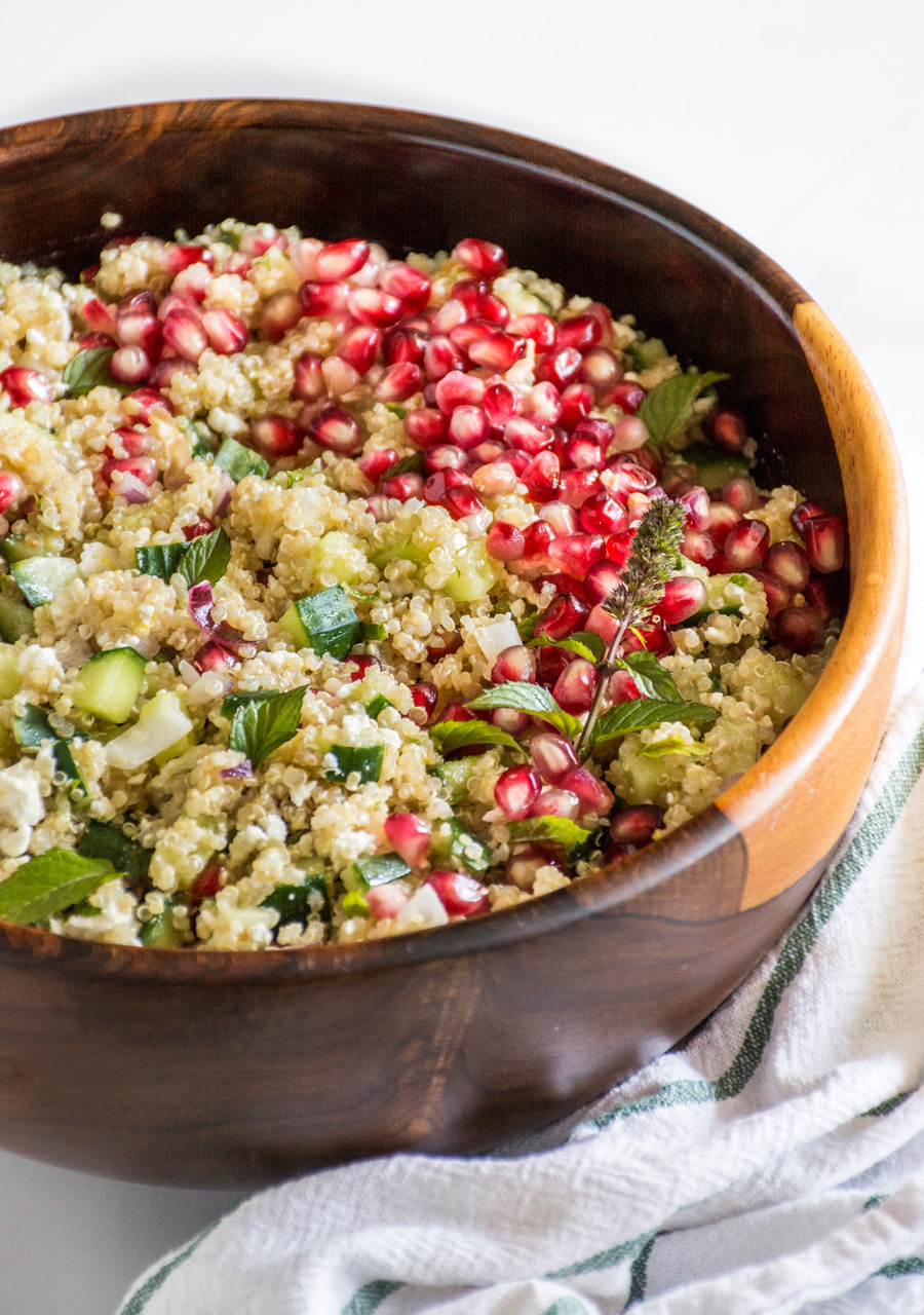 Quinoa Salad Feta
 Quinoa Salad with Pomegranate Feta & Mint