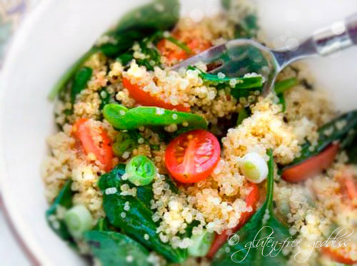 Quinoa Spinach Salad
 Gluten Free Goddess Recipes Quinoa Salad with Baby