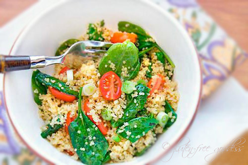 Quinoa Spinach Salad
 Gluten Free Goddess Recipes Quinoa Salad with Baby