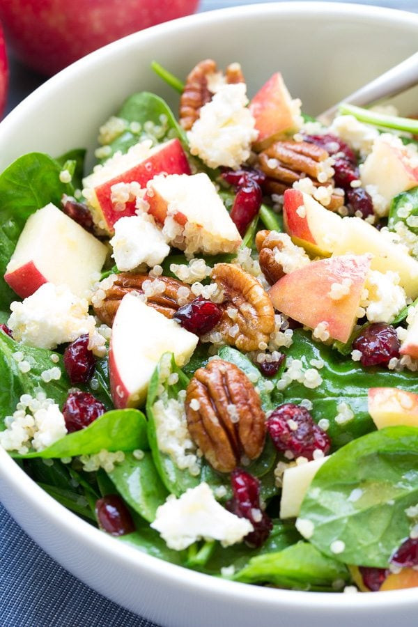 Quinoa Spinach Salad
 Spinach and Quinoa Salad with Apple Recipe Girl