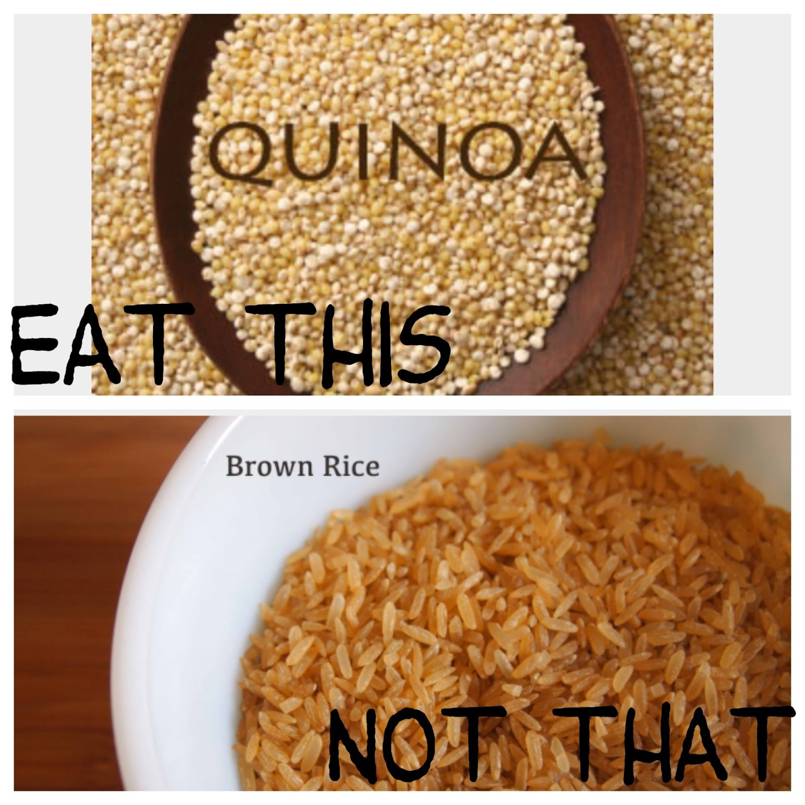 Quinoa Vs Brown Rice
 Sparkling from the Inside Out Eat This Not That part 1