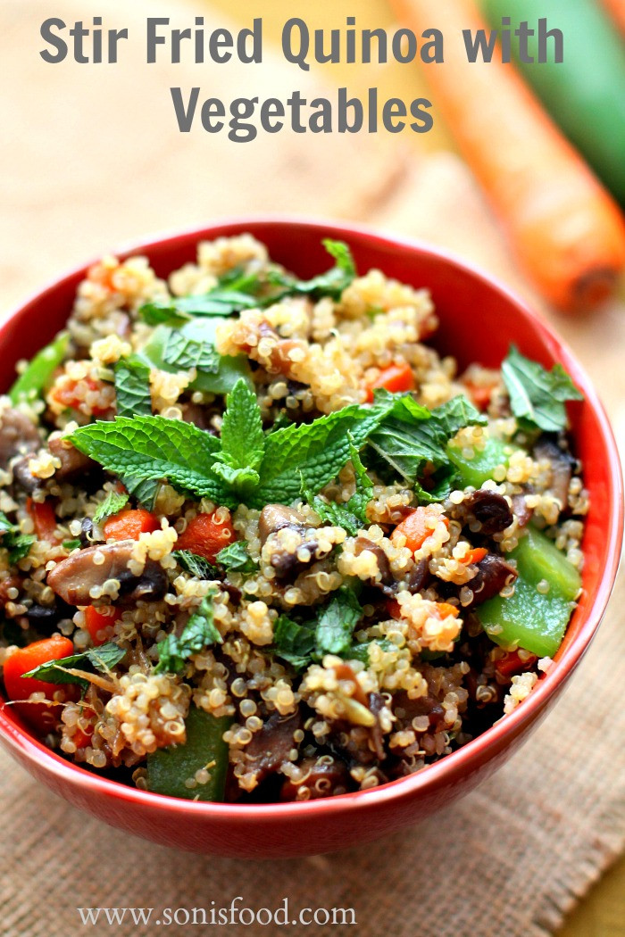 Quinoa With Vegetables
 Stir Fried Quinoa with Ve ables — Soni s Food