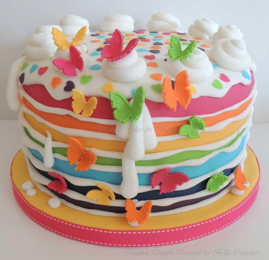 Rainbow Birthday Cake
 Birthday cake slice rainbow pictures and images