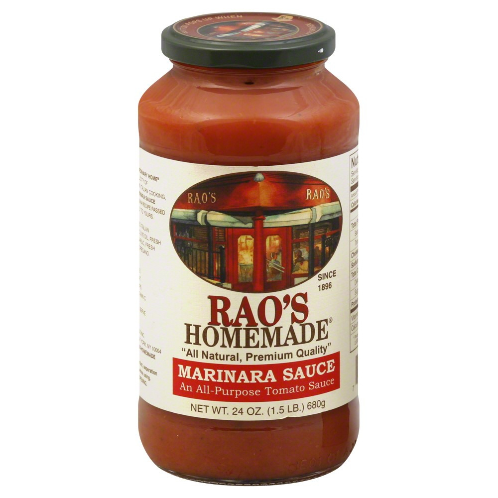 Raos Tomato Sauce
 Rao s Homemade All Natural Marinara Sauce 24 Oz