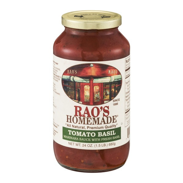 Raos Tomato Sauce
 Rao s Homemade Tomato Basil Sauce from Whole Foods Market