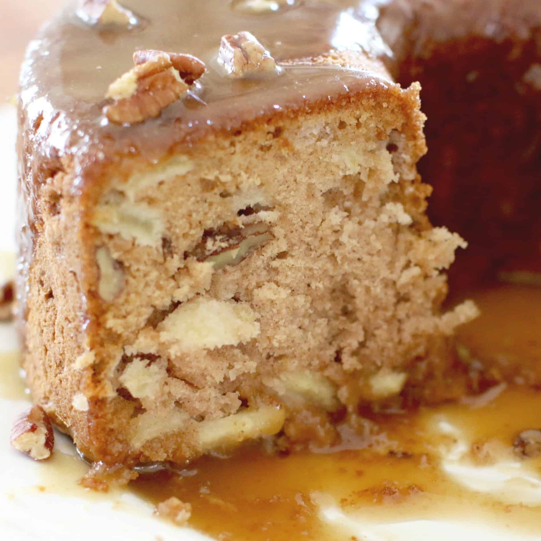 Raw Apple Cake
 Fresh Apple Cake with Caramel Glaze The Country Cook
