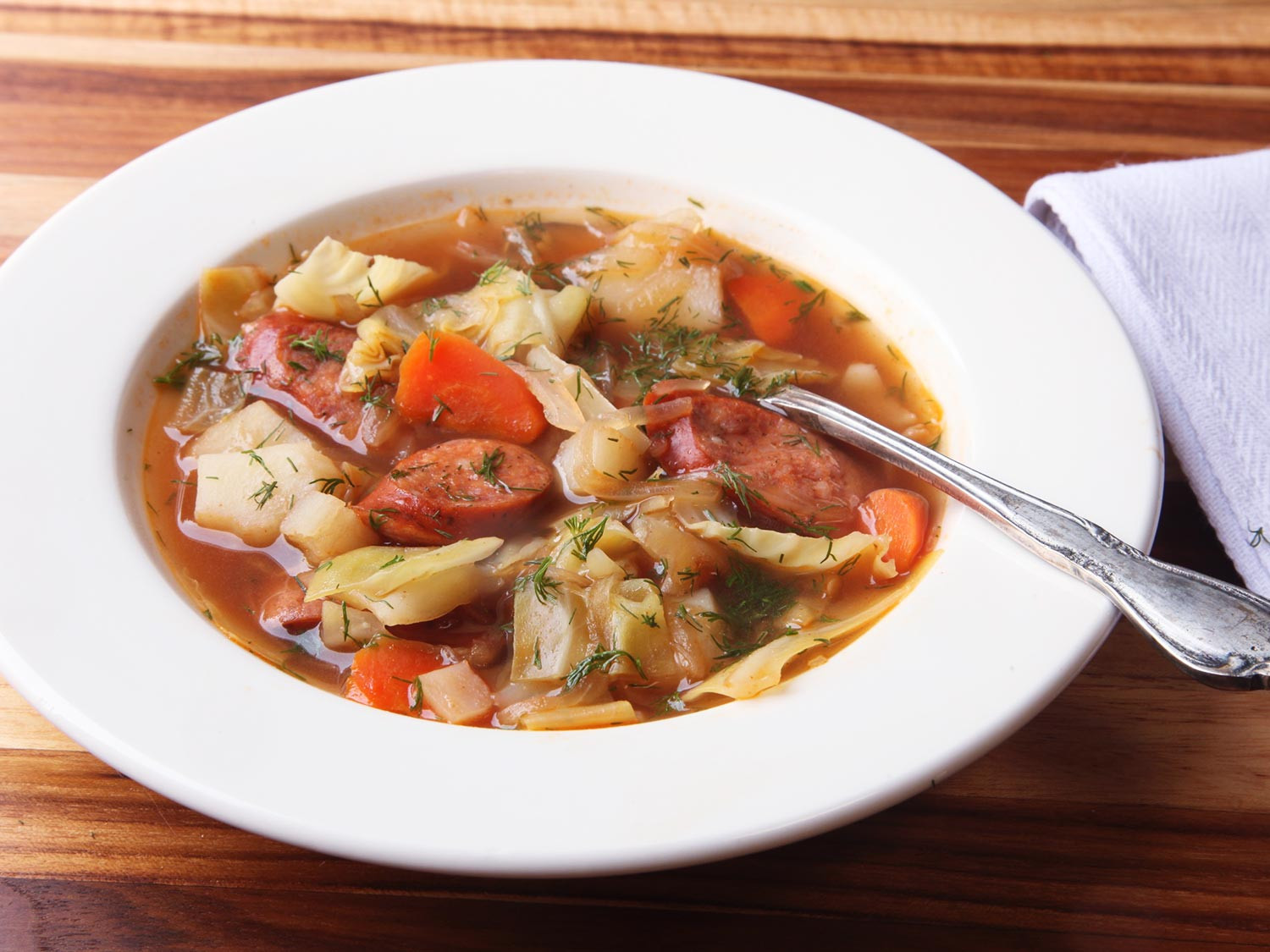 Recipe For Cabbage Soup
 kielbasa and cabbage soup