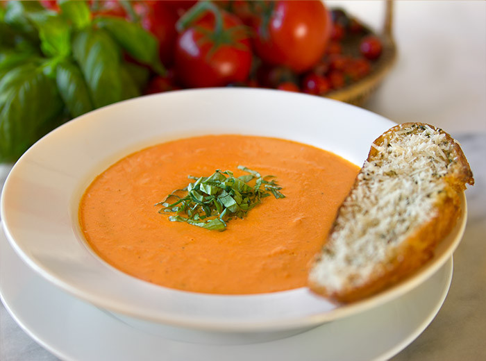 Recipe For Tomato Basil Soup
 Nordstrom Tomato Basil Soup Recipe with Parmesan Garlic