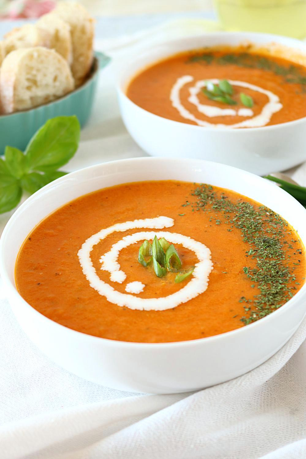 Recipe For Tomato Basil Soup
 Roasted Tomato Basil Soup Easy vegan tomato basil soup