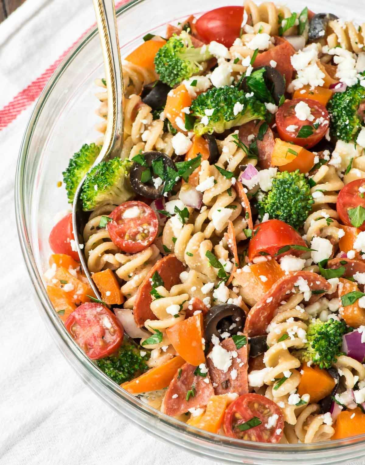 Recipe Pasta Salad
 Healthy Pepperoni Pasta Salad