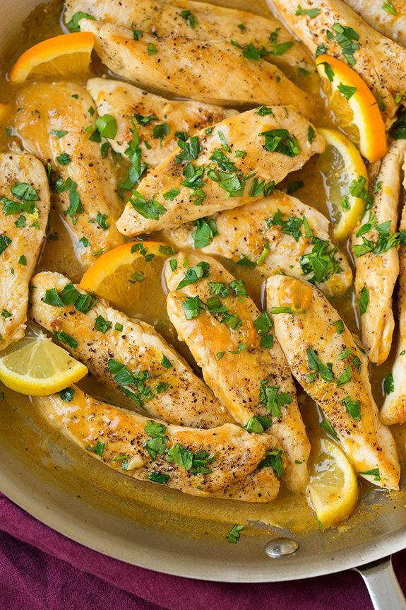 Recipes Using Chicken Tenders
 Skillet Citrus Chicken Tenders Cooking Classy