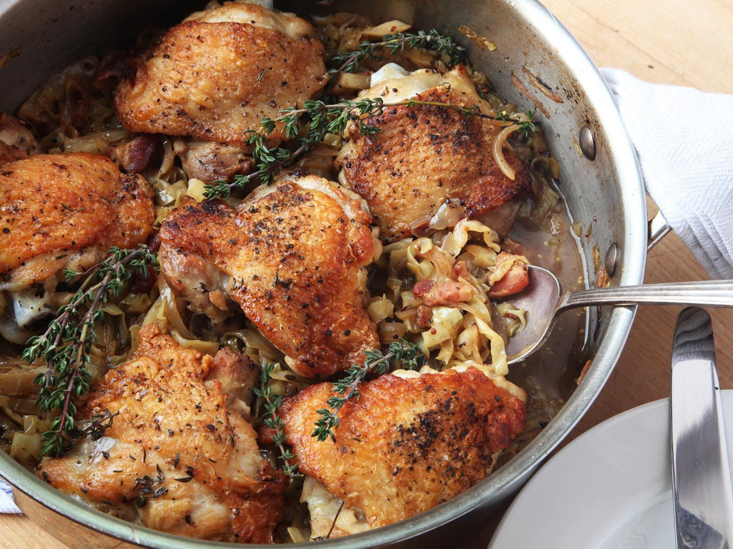 Recipes Using Chicken Thighs
 Familiar but Fresh Crispy Braised Chicken Thighs With