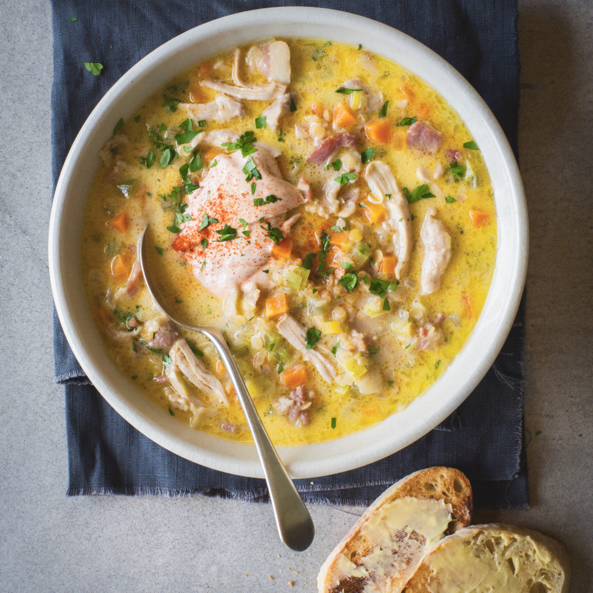 Recipes Using Cream Of Chicken Soup
 Creamy chicken bacon and lentil soup with ciabatta