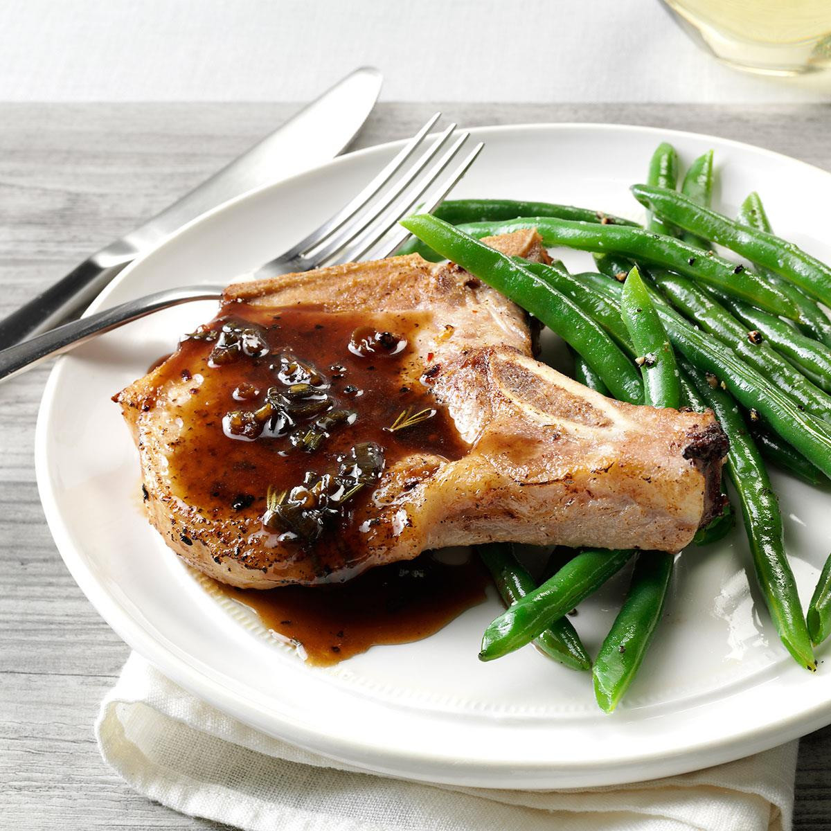 Recipes With Pork Chops
 Pork Chops with Honey Balsamic Glaze Recipe