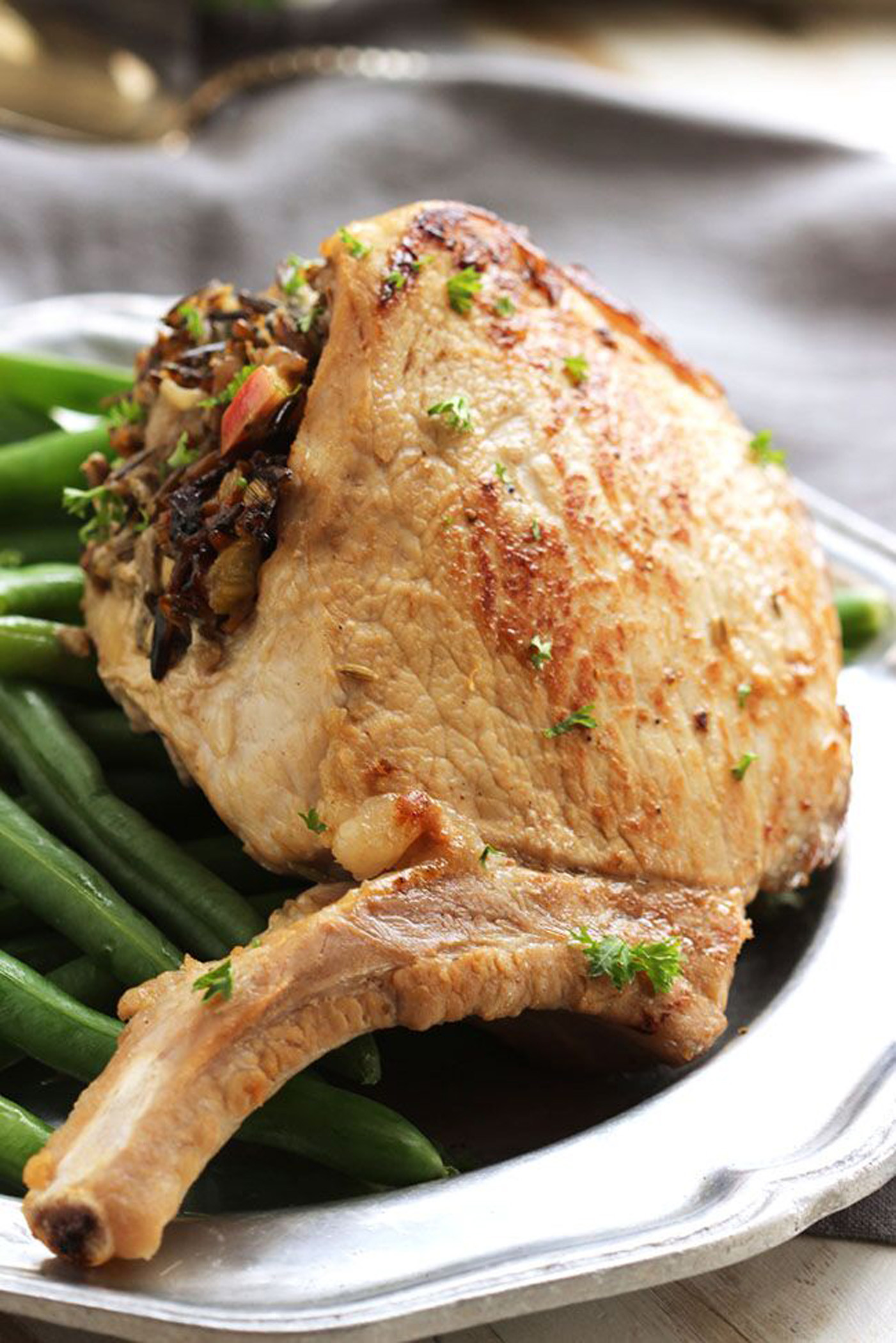 Recipes With Pork Chops
 Stuffed Pork Chops with Wild Rice Date and Apple Stuffing