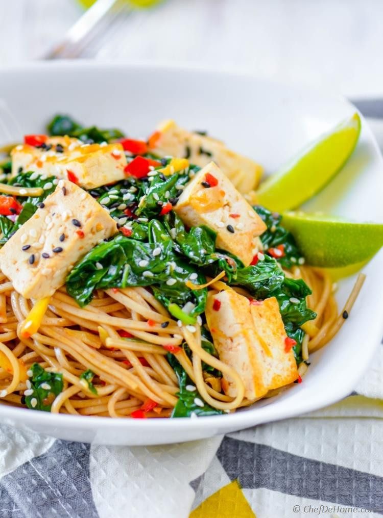 Recipes With Tofu
 Buckwheat Soba Noodles with Coconut Lime Tofu Recipe