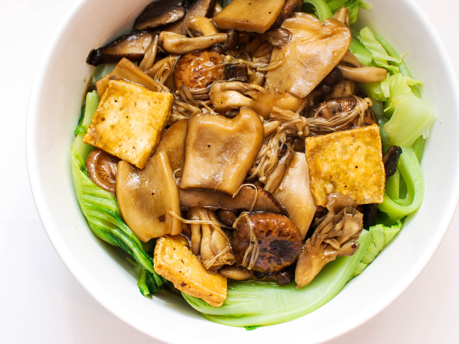 Recipes With Tofu
 Mushrooms and Tofu With Chinese Mustard Greens Recipe