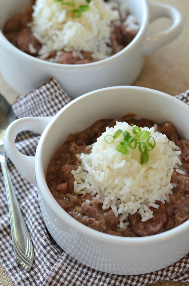 Red Beans And Rice Crock Pot
 Crock Pot Red Beans and Rice BigOven