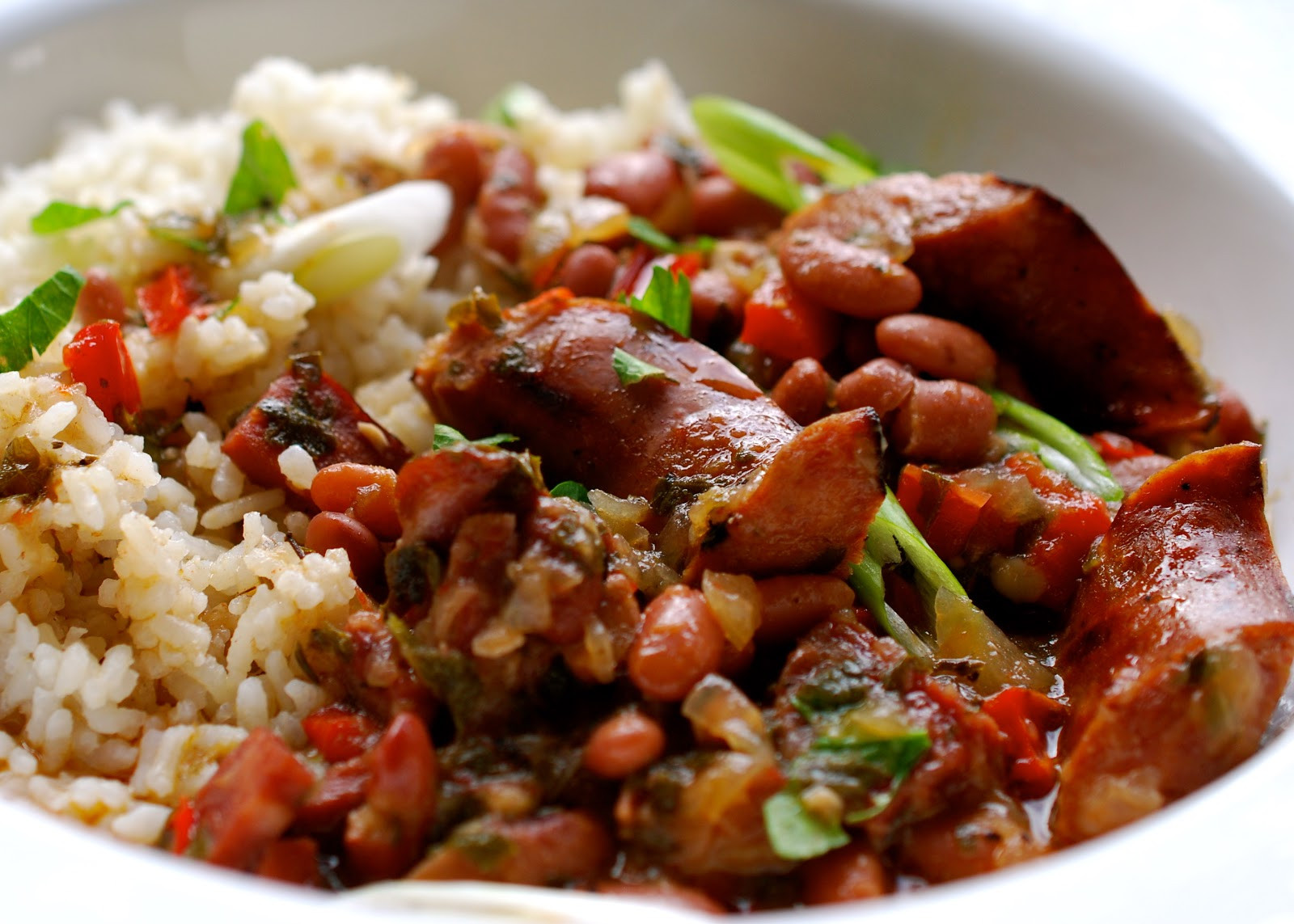 Red Beans And Rice With Sausage
 Cooking with Larue Red Beans & Rice with Andouille Sausage