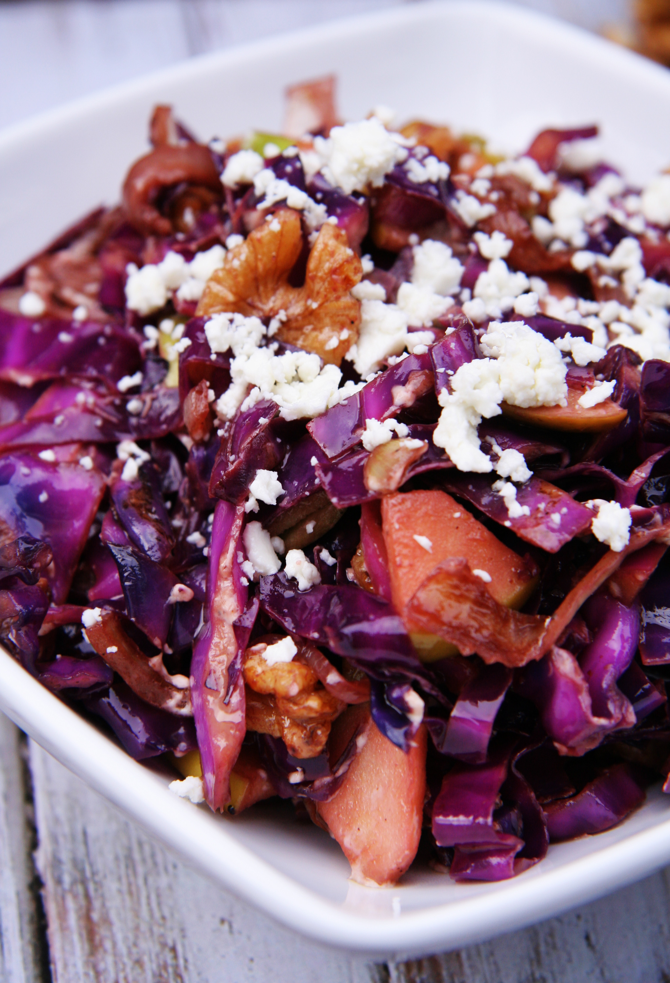 Red Cabbage Salad Recipes
 Warmed Red Cabbage Salad with Toasted Walnuts & Goat Cheese
