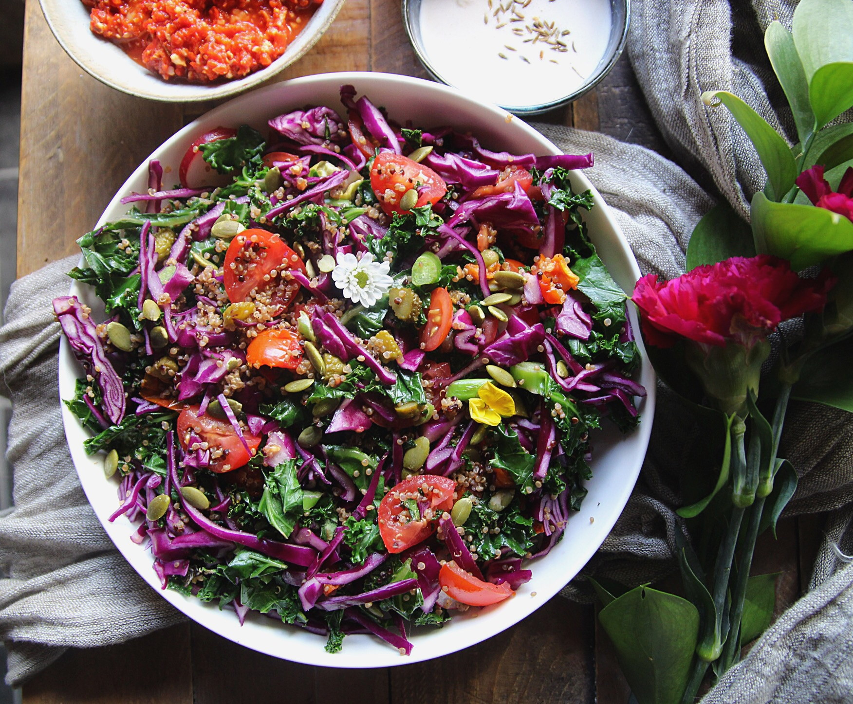 Red Cabbage Salad Recipes
 Super Healthy Kale and Red Cabbage Salad