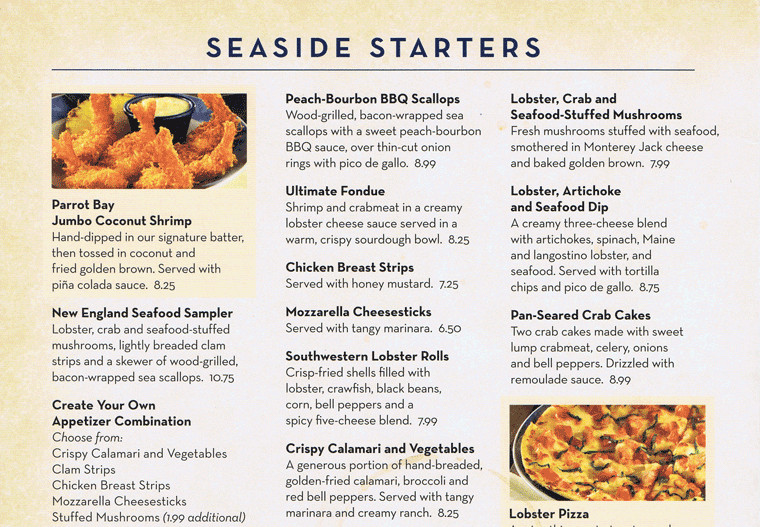 Red Lobster Dinner Menu
 Red Lobster Menu With Prices Dinner Lunch Menu 2017