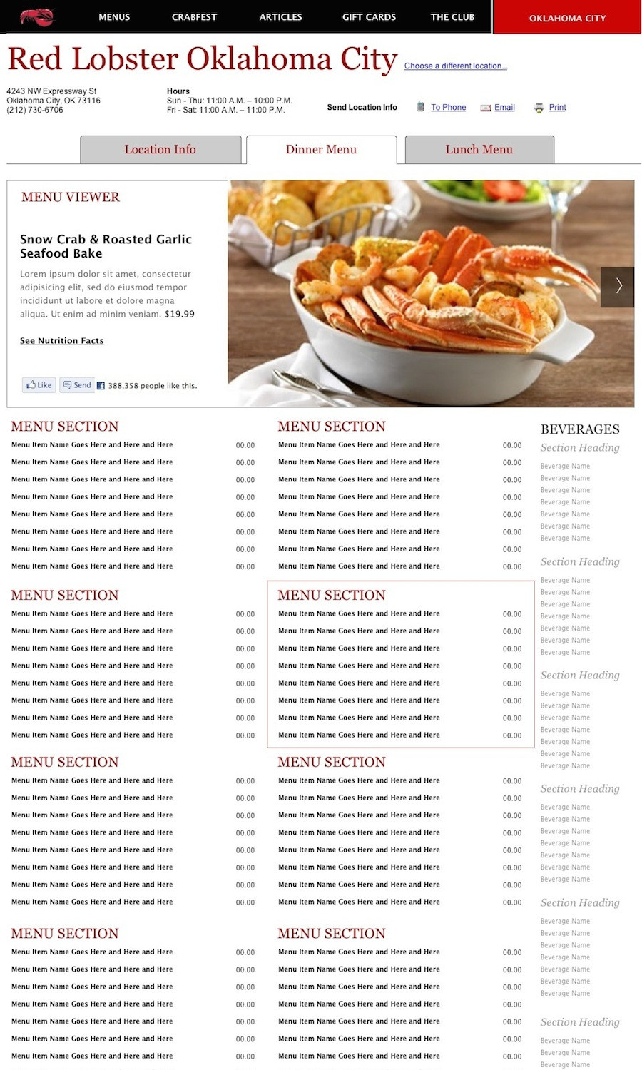 Red Lobster Dinner Menu
 Red Lobster Menu With Prices 2018