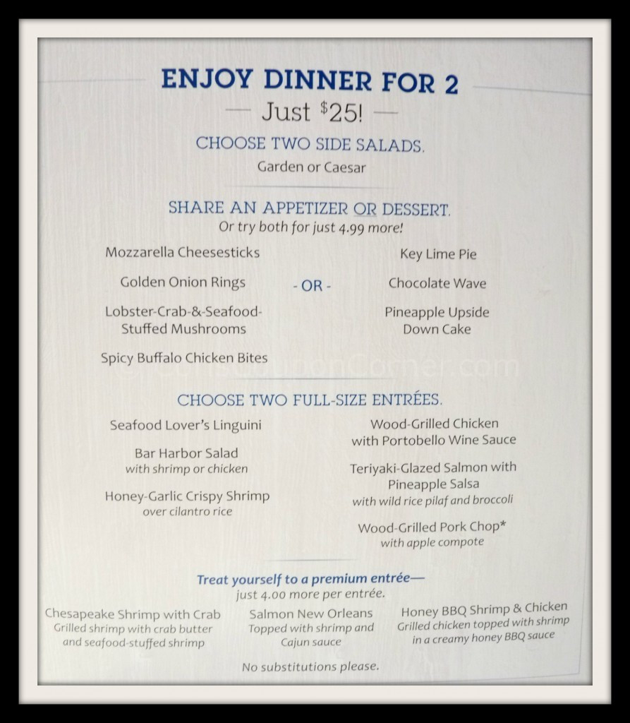 Red Lobster Dinner Menu
 Red Lobster Seafood Dinner For Two ly $25 Cori s