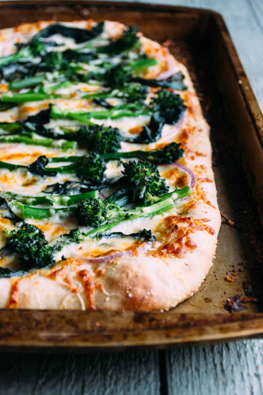 Red Onion Pizza
 broccolini and red onion pizza nyssa s kitchen