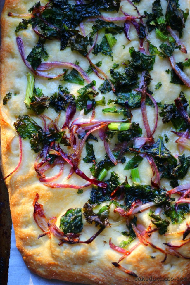 Red Onion Pizza
 Kale and Red ion Pizza Savoring Italy