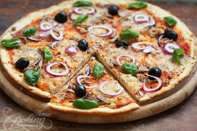 Red Onion Pizza
 Tuna and Red ion Pizza Home Cooking Adventure