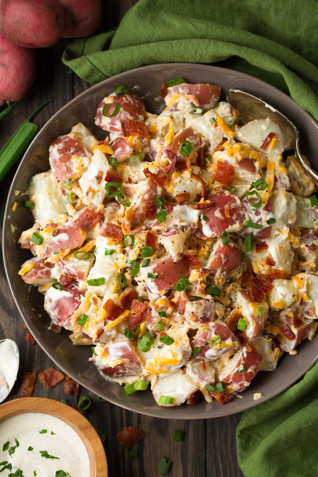 Red Potato Salad With Bacon
 Cheddar Bacon Ranch Potato Salad Cooking Classy