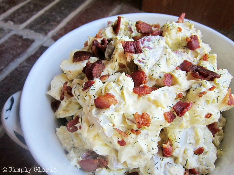 Red Potato Salad With Bacon
 red potato salad sour cream mayonnaise