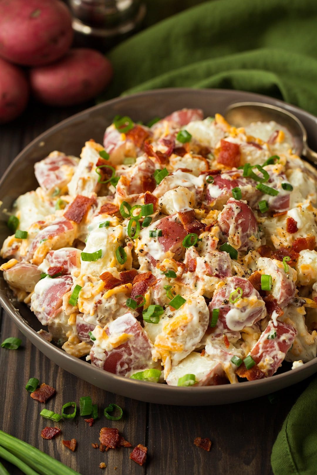 Red Potato Salad With Bacon
 Cheddar Bacon Ranch Potato Salad Cooking Classy