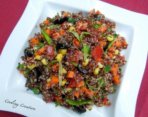 Red Quinoa Salad
 Cooking Creation Red Quinoa & Ve able Salad