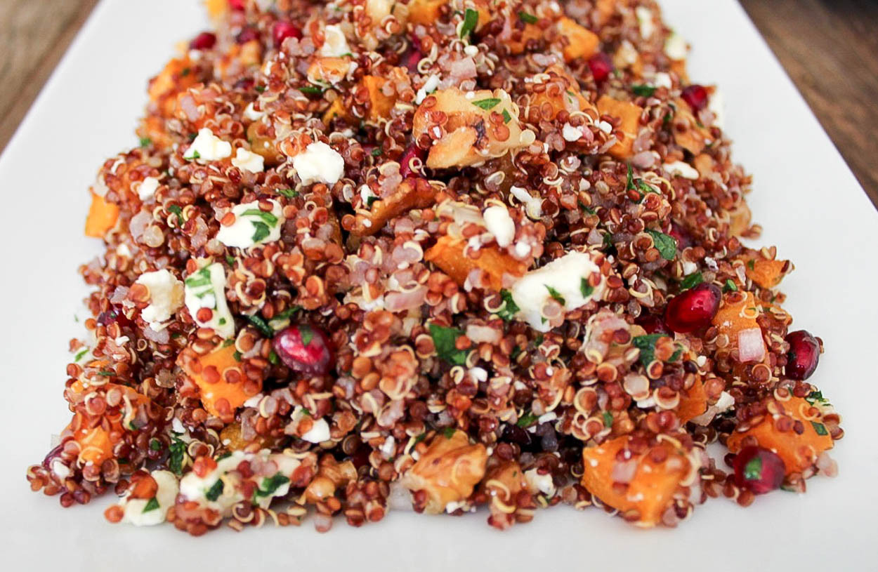 Red Quinoa Salad
 Red Quinoa and Roasted Butternut Squash Salad Domesticate ME