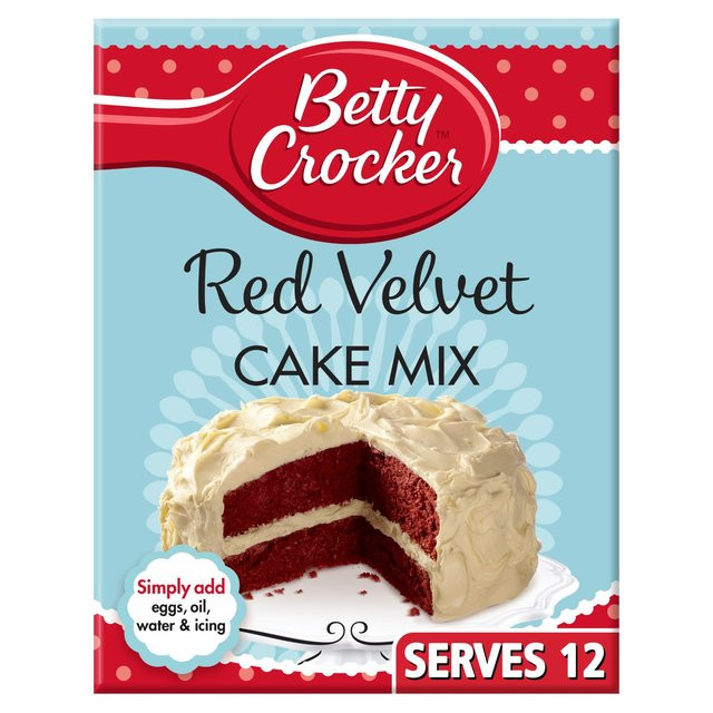 Red Velvet Cake Mix
 Morrisons Betty Crocker Red Velvet Cake Mix 425g Product