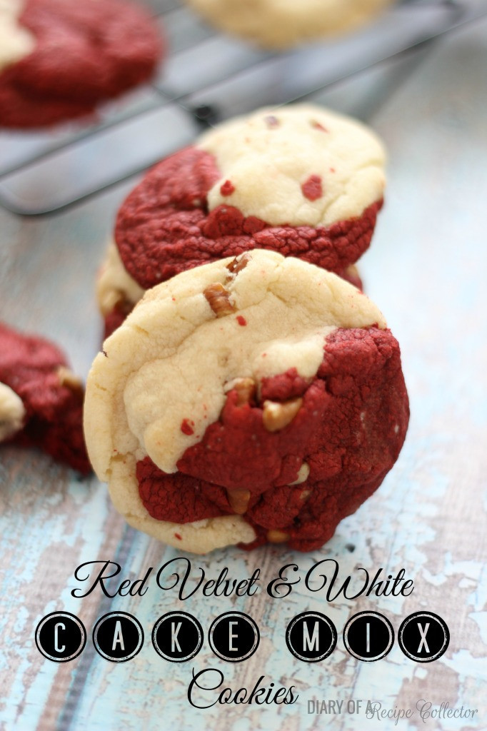 Red Velvet Cake Mix Cookies
 Red Velvet & White Cake Mix Cookies Diary of A Recipe