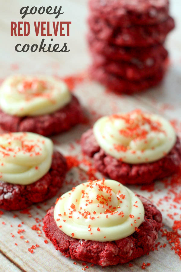 Red Velvet Cake Mix Cookies
 Gooey Red Velvet Cookies Recipe