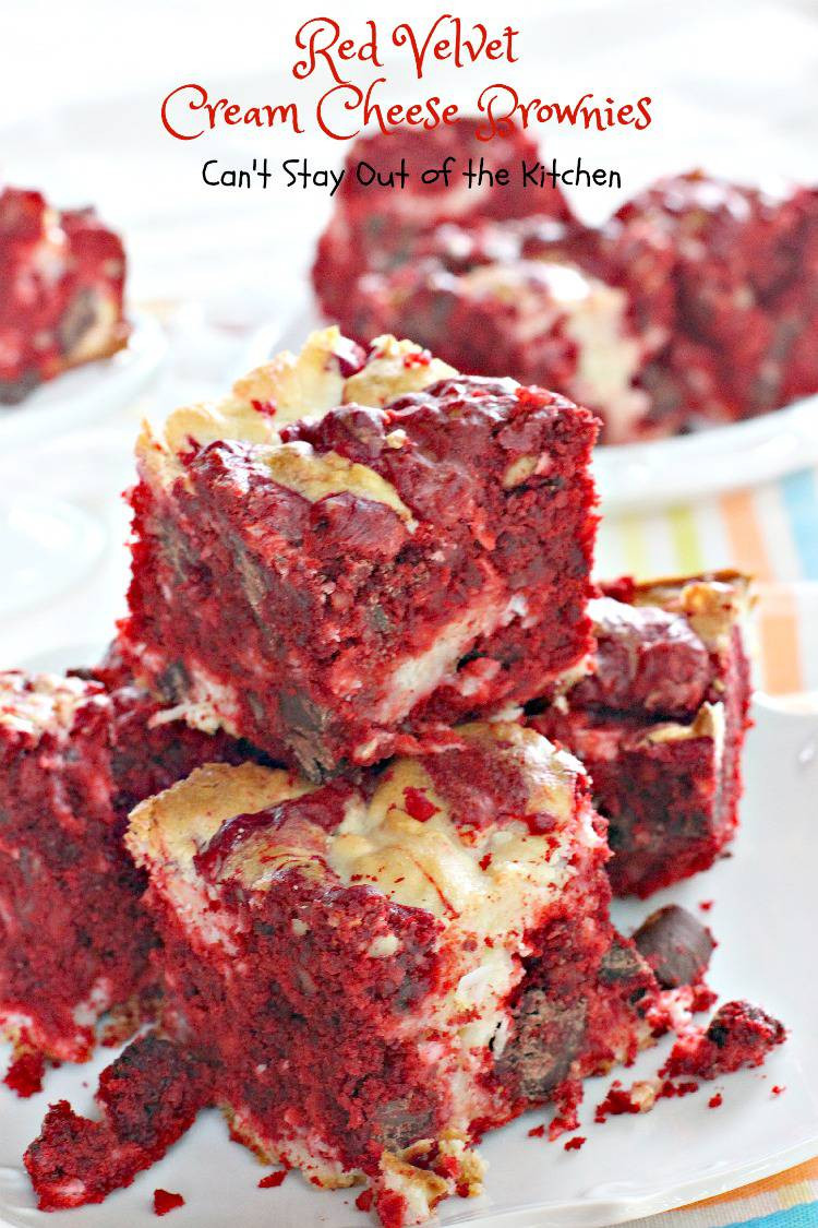 Red Velvet Cheesecake Brownies
 Red Velvet Cream Cheese Brownies Can t Stay Out of the