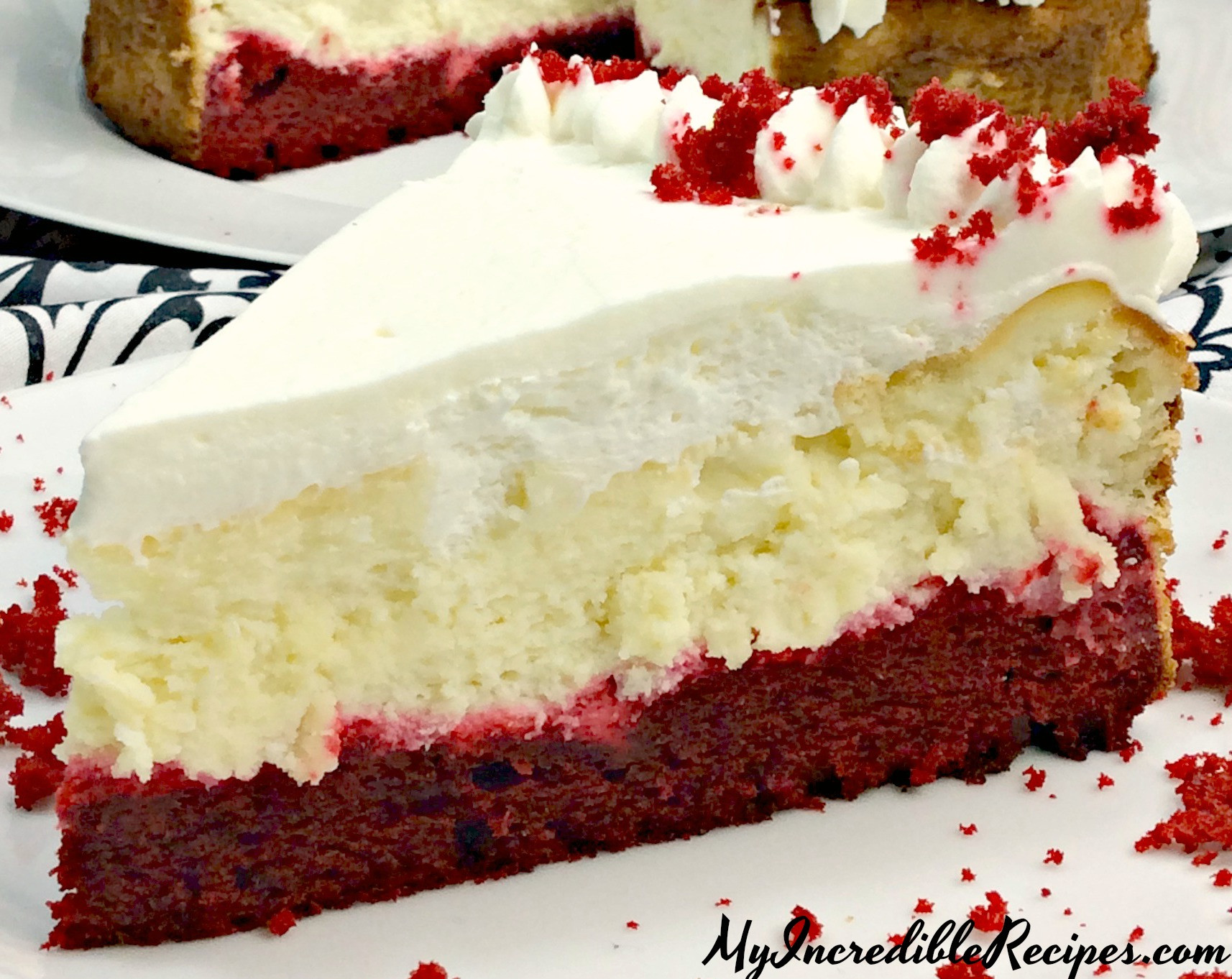 Red Velvet Cheesecake Recipe
 Knock You Naked Red Velvet Cheesecake