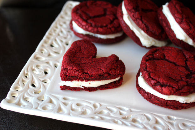Red Velvet Sandwich Cookies
 Red Velvet Sandwich Cookies with Cream Cheese Filling