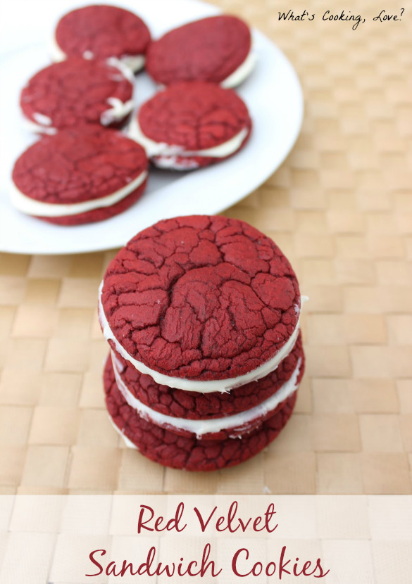 Red Velvet Sandwich Cookies
 Red Velvet Sandwich Cookies Whats Cooking Love