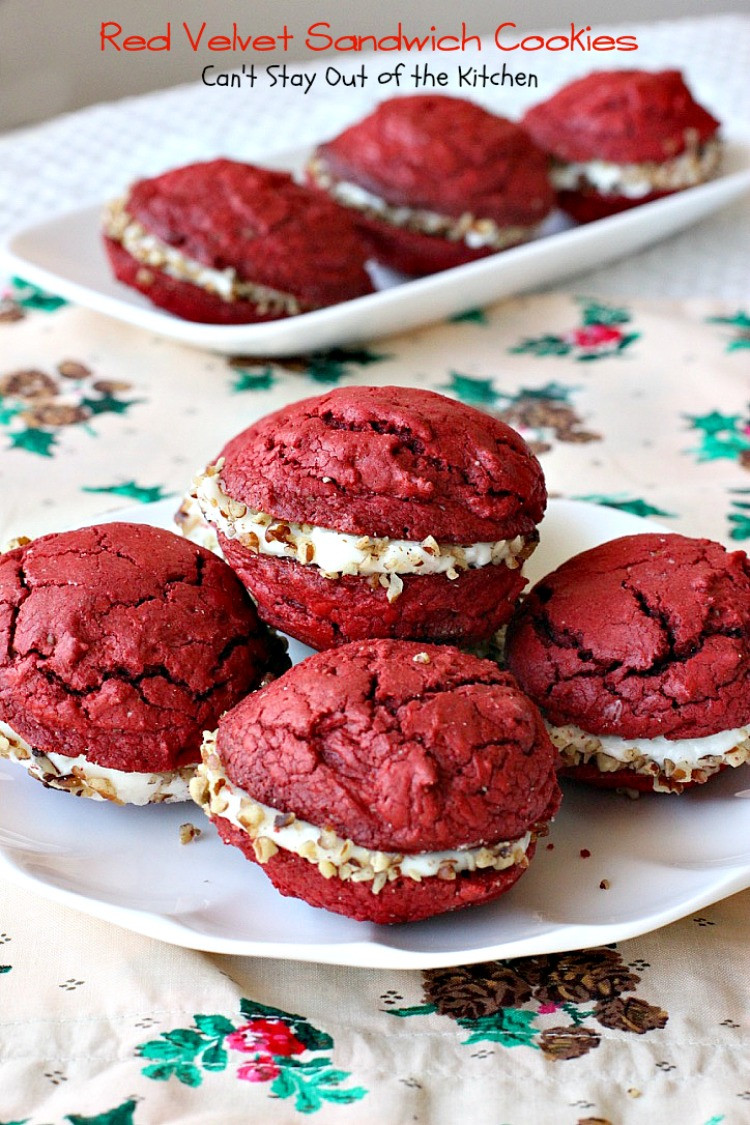 Red Velvet Sandwich Cookies
 Red Velvet Sandwich Cookies Can t Stay Out of the Kitchen