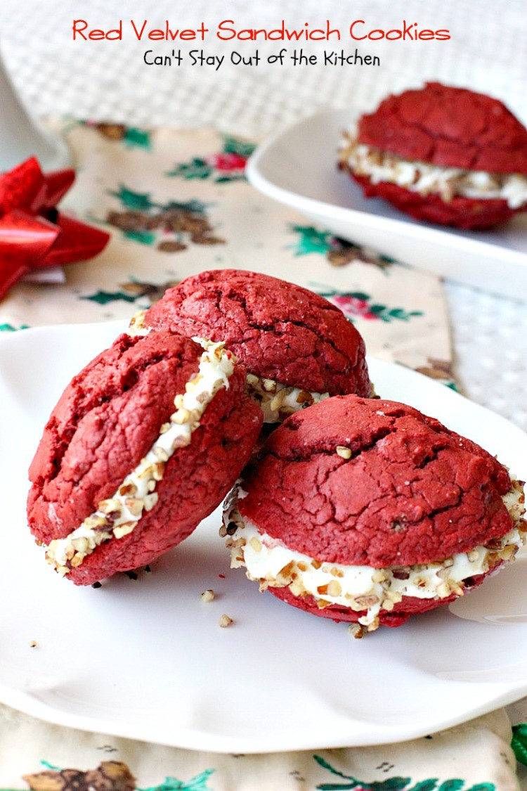 Red Velvet Sandwich Cookies
 Red Velvet Sandwich Cookies Can t Stay Out of the Kitchen